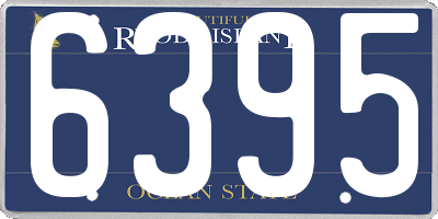 RI license plate 6395