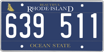 RI license plate 639511