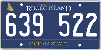 RI license plate 639522