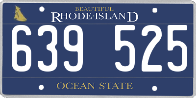 RI license plate 639525