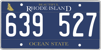 RI license plate 639527