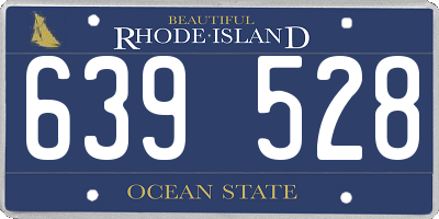 RI license plate 639528