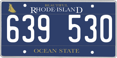 RI license plate 639530