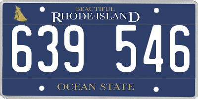 RI license plate 639546