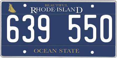RI license plate 639550