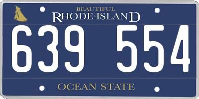 RI license plate 639554
