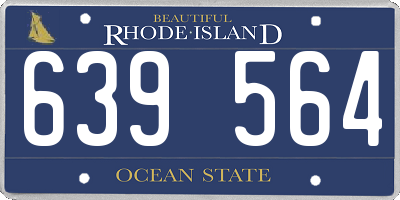 RI license plate 639564