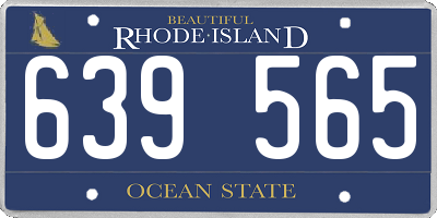 RI license plate 639565