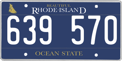 RI license plate 639570