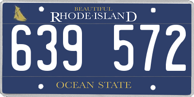 RI license plate 639572