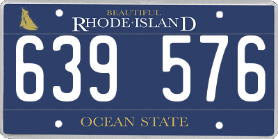 RI license plate 639576