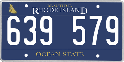 RI license plate 639579