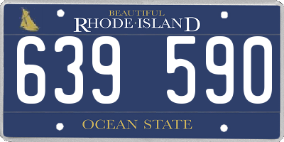 RI license plate 639590