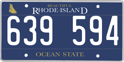 RI license plate 639594