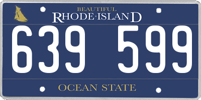 RI license plate 639599