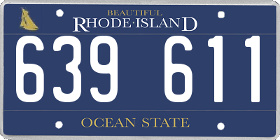RI license plate 639611