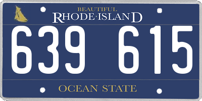 RI license plate 639615