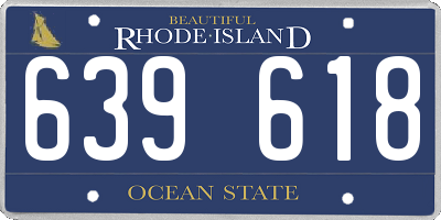 RI license plate 639618