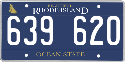 RI license plate 639620