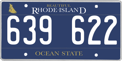 RI license plate 639622