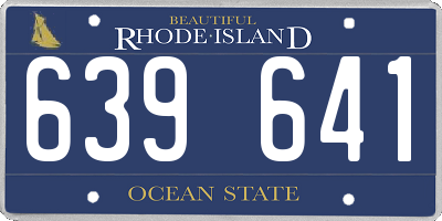 RI license plate 639641