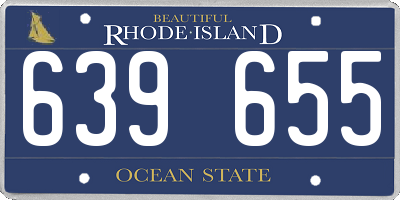 RI license plate 639655