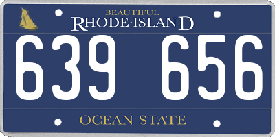 RI license plate 639656