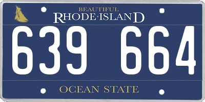 RI license plate 639664