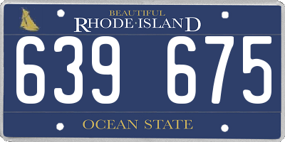 RI license plate 639675