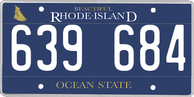 RI license plate 639684