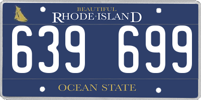 RI license plate 639699