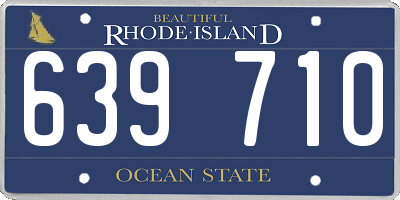 RI license plate 639710
