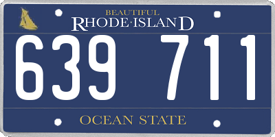 RI license plate 639711