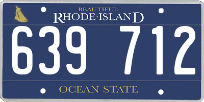 RI license plate 639712