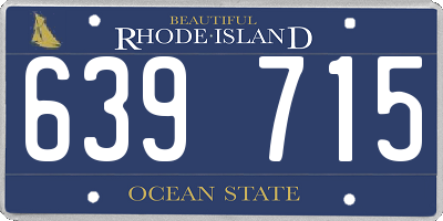 RI license plate 639715