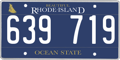RI license plate 639719