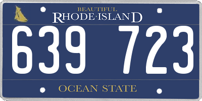 RI license plate 639723