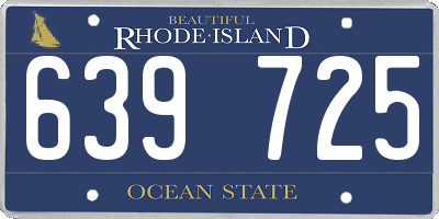 RI license plate 639725