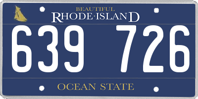 RI license plate 639726