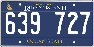 RI license plate 639727