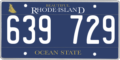 RI license plate 639729