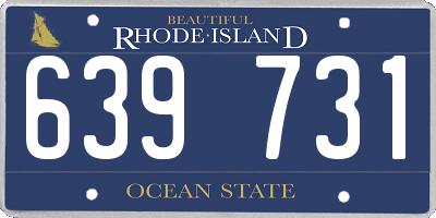 RI license plate 639731