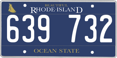 RI license plate 639732