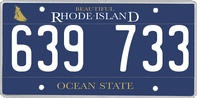 RI license plate 639733