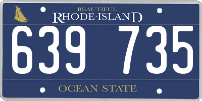 RI license plate 639735