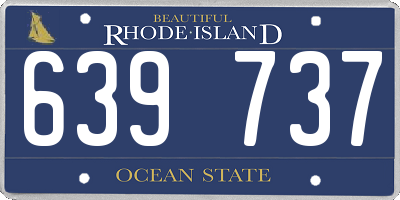 RI license plate 639737