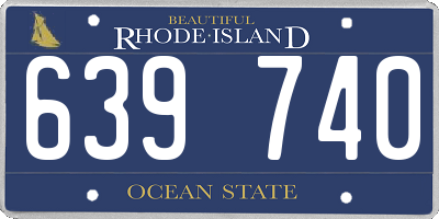 RI license plate 639740