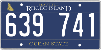 RI license plate 639741