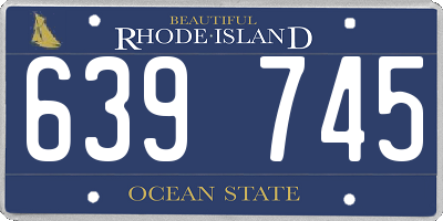 RI license plate 639745