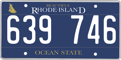 RI license plate 639746